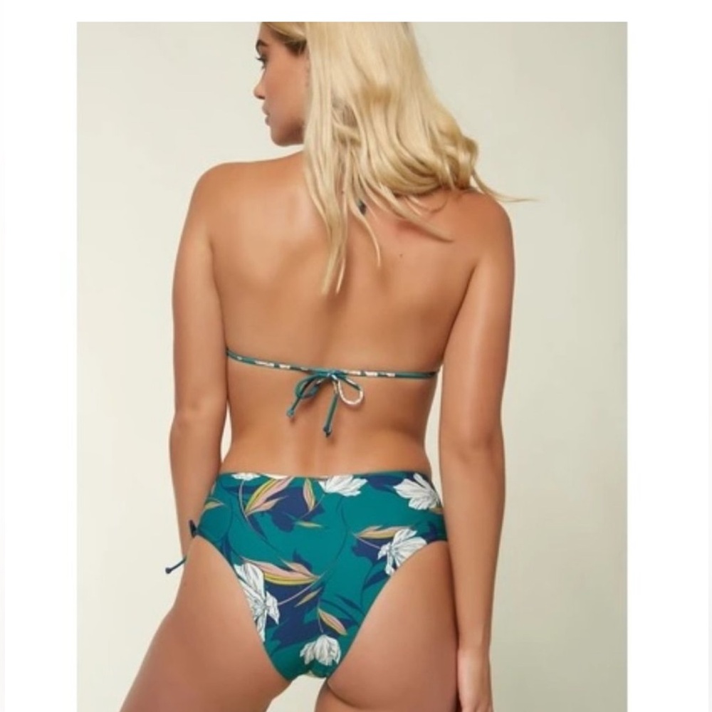 👙 ONEILL BRIDGET HIGH WAIST BOTTOM W SIDE TIES IN Sea green size XS NEW